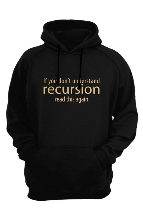 If You Don't Understand Recursion Read This Again – Programmer Hoodie ...