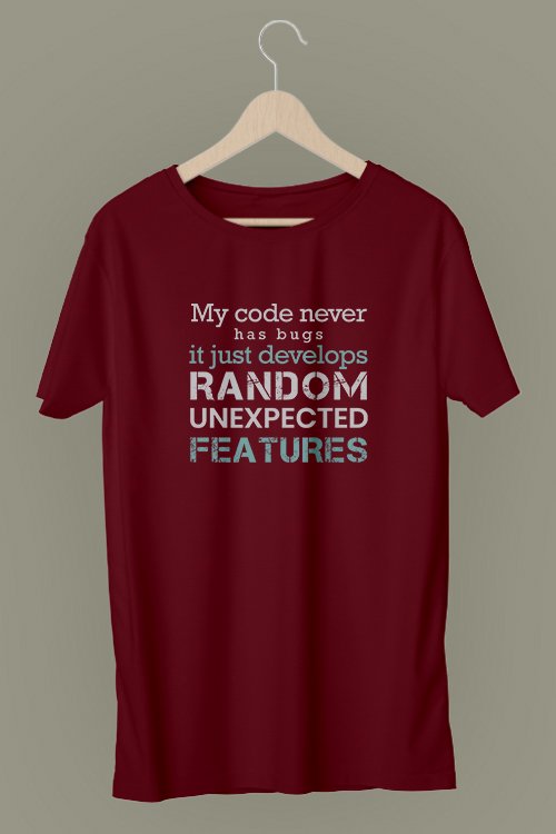 My Code Never Has Bugs - Programmer TShirt - MerchShop