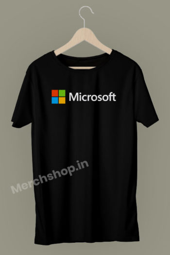 microsoft-unisex-half-sleeve-t-shirt-black