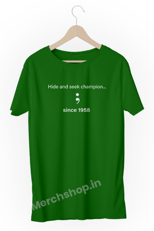 semicolon-hide-and-seek-champion-since-1958-funny-geek-programmer-coding-developer-green2-tshirt